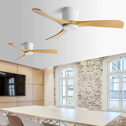 Ventilador de techo DecorBites™ con motor DC negro y control remoto de 35 W para hogar y restaurante