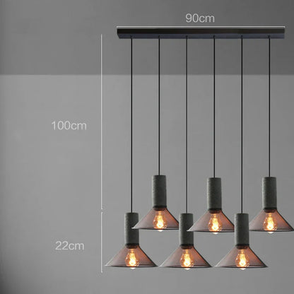 DecorBites™ Industrial Cement Metal Pendant Light for Home & Dining, LED Hanging Lamp