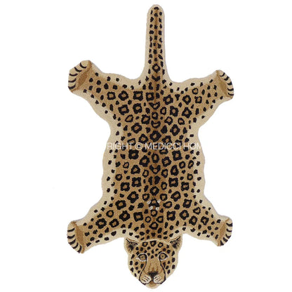 DecorBites™ Boho Black Bear Rug 80x120cm: Hand Tufted Animal Shaped Area Carpet