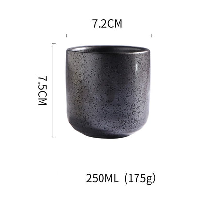 DecorBites™ Coarse Ceramic Tea Cup Set - 250ml Originality Coffee Mug