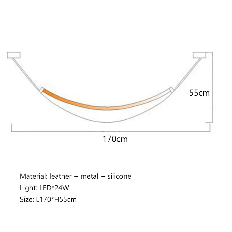 DecorBites™ Leather Chandelier: Minimalist Nordic LED Pendant Lamp for Living Room, Dining Room & Bedroom