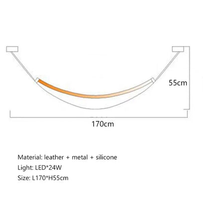 DecorBites™ Leather Chandelier: Minimalist Nordic LED Pendant Lamp for Living Room, Dining Room & Bedroom