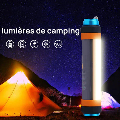 Linterna de camping LED DecorBites™: portátil, impermeable, recargable y magnética