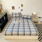 Decobites Plaid Style Fitted Sheet - Skin-friendly Elastic Bedsheet for Kids' Room