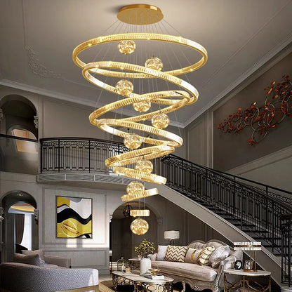 DecorBites™ Crystal Chandelier: Modern Living Room Pendant Lamp for Elegant Interior Lighting