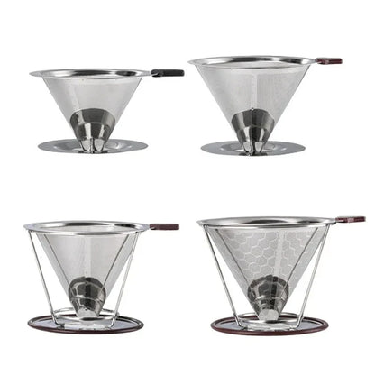 Decorbites™ Doppelschichtiger Edelstahl-Kaffeefilter-Trichter für langlebige Zubereitung