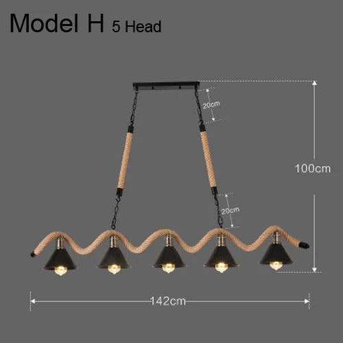 DecorBites™ Industrial Rustic Pendant Lights Indoor Lamp for Living Dining Room Home Décor