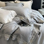 Decobites Luxury Embroidered Jacquard Bedding Set - Soft, Silky, Breathable Cotton Duvet Cover Set