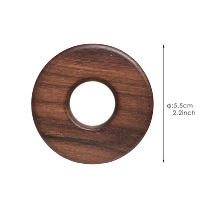 مشبك كيس الكعك المصنوع من خشب الجوز الأسود من DecorBites™: مشبك إغلاق خشبي لتنظيم مطبخك بشكل أنيق