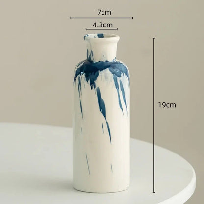 DecorBites™ Graffiti Ceramic Vase for Stylish Flower Arrangements