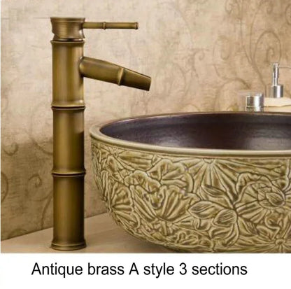 DecorBites™ Brass Basin Mixer Tap: Waterfall Faucet in Antique Bronze Black Finish