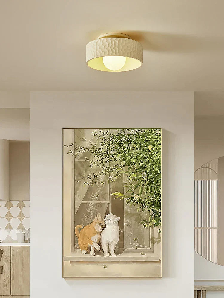 Lámpara de techo LED color crema DecorBites™ para sala de estar, dormitorio y pasillo