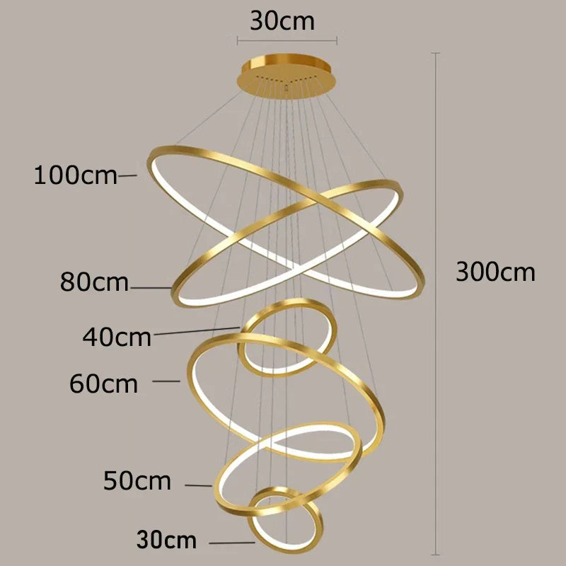 DecorBites™ Nordic Home Decor Stair Chandelier Living Room Bedroom Dining Room Lighting