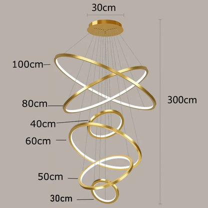DecorBites™ Nordic Home Decor Stair Chandelier Living Room Bedroom Dining Room Lighting