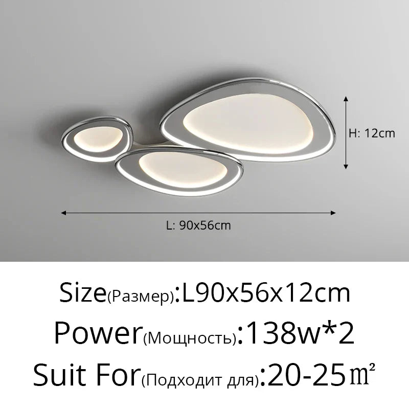 DecorBites™ LED Chandeliers White Chrome Kitchen Light Fixture Modern Home Lighting