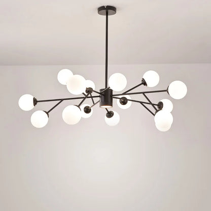 DecorBites™ Black Chandelier: Luxury Glass Pendant Lights for Living Room, Bedroom, and Restaurant