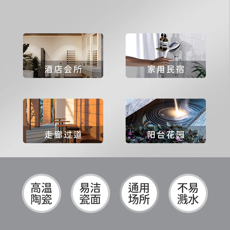 DecorBites™ Ceramic Wall Mounted Wash Basin White 500x355x160mm