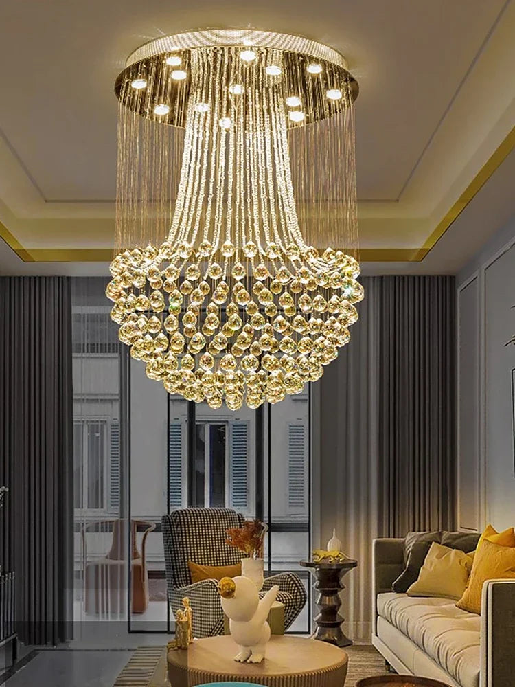 DecorBites™ Crystal Light Modern Luxury Chandelier for Living Room Dining Aisle Foyer
