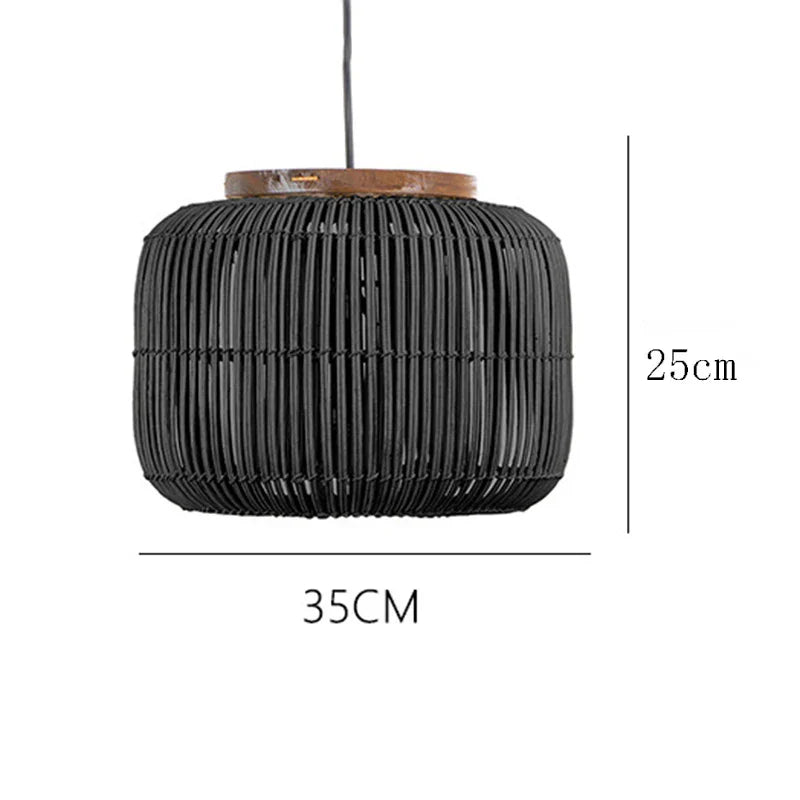 Decorbites™ Japanische Rattan-Hängeleuchte: Vintage Wabi-sabi-Beleuchtung für Wohn- und Esszimmer