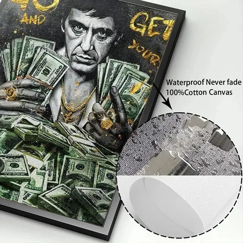 DecorBites™ Motivational Tony Montana Canvas Wall Art