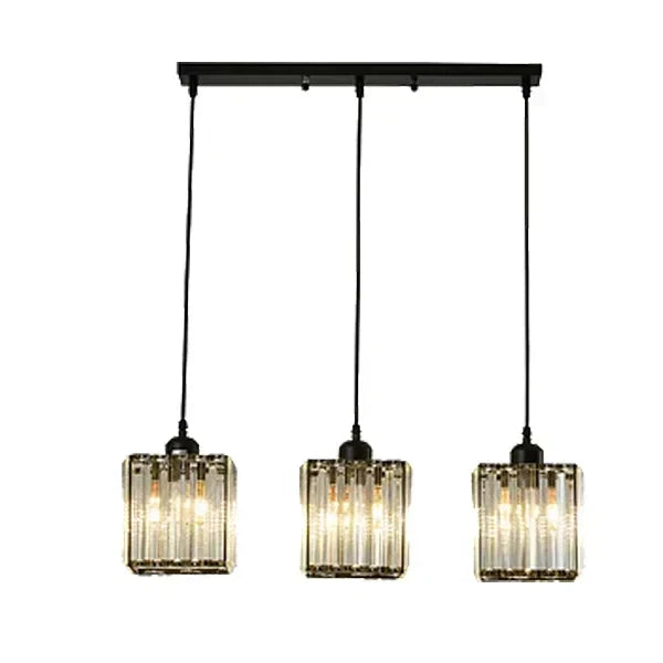 DecorBites™ Crystal Trio Pendant Light for Modern Spaces