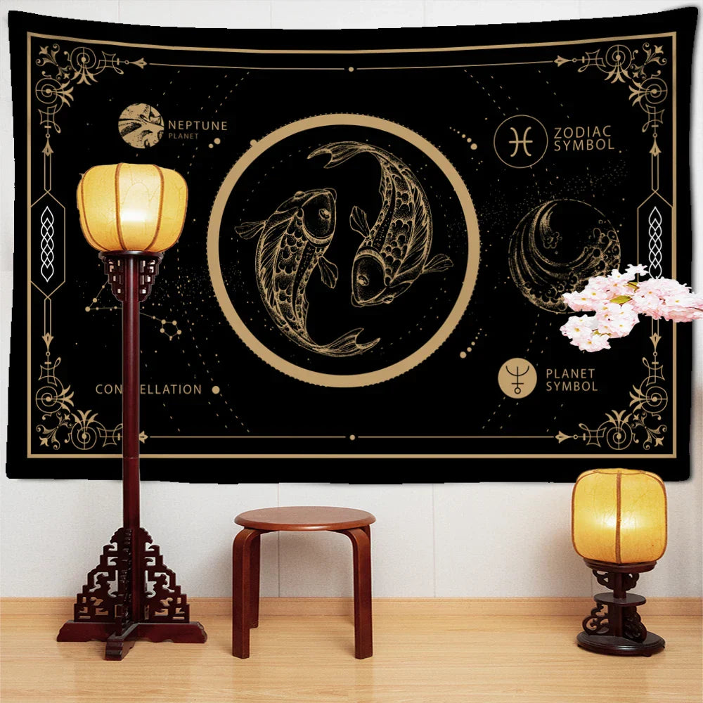 Decobites Constellation Tarot Tapestry Wall Hanging for Home Décor vibes and Witchy Aesthetics