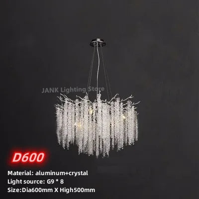 DecorBites™ Crystal Tassel Pendant Chandelier for Dining Room, Kitchen Island, Hall - Luxury LED Lighting