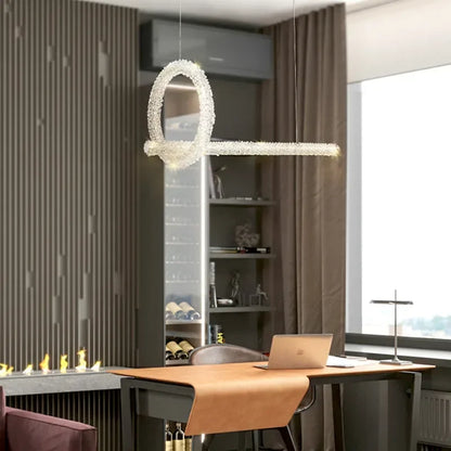 DecorBites™ Crystal Flower LED Chandelier: Elegant Round Pendant Light for Dining & Living Room