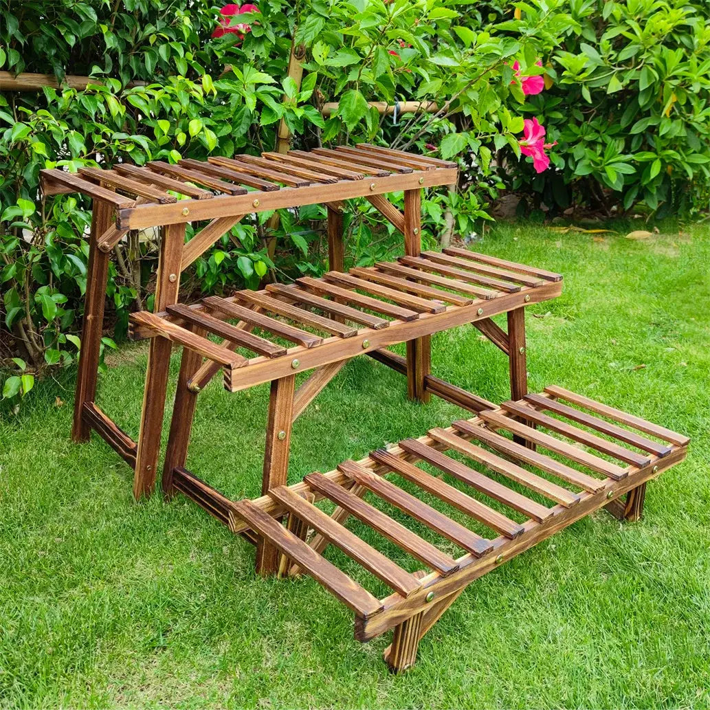 Soporte de plantas de madera de 3 niveles Decorbites™