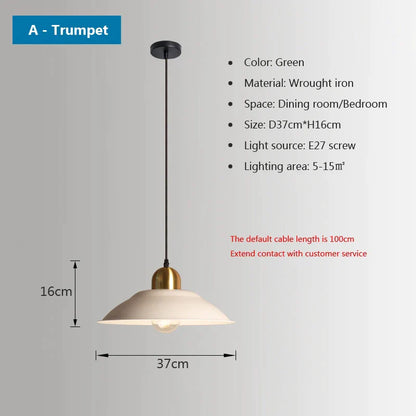 DecorBites™ Iron Industrial Chandeliers, Nordic Pendant Light for Home, Retro Loft Hanging Lamps