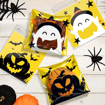 DecorBites™ Halloween Biscuits Packaging Bags 100PCS - Kitchen Pastry Decoration Essentials