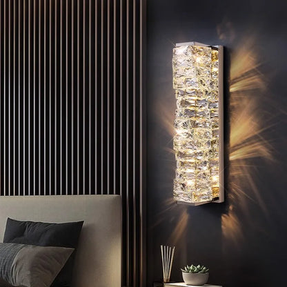Apliques de pared de cristal DecorBites™: Lámparas de pared de lujo para interiores, ideales para la decoración de habitaciones modernas e iluminación de mesilla de noche.