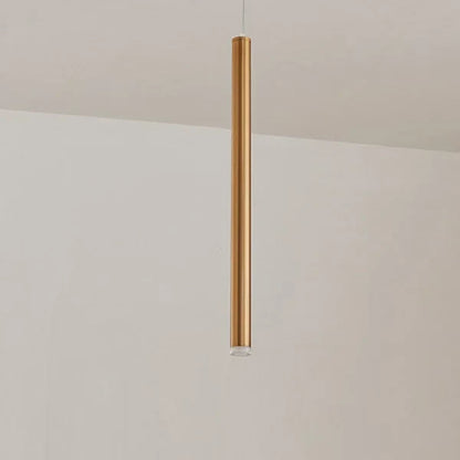 Slim Tube Aluminum Pendant Light in Brushed Nickel