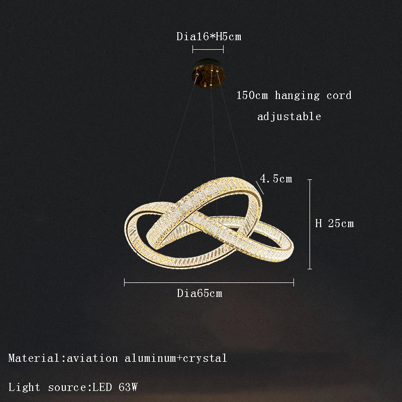 DecorBites™ Elegant Crystal Chandelier for Luxury Home Decoration