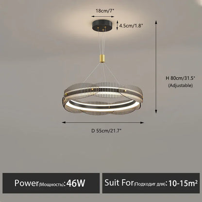 DecorBites™ LED Pendant Light: Modern Minimalist Chandelier for Living, Dining, Kitchen, Bedroom, Office