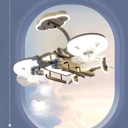 DecorBites™ Kids Bedroom Ceiling Fan with Light, Remote Control - Modern LED Lamp