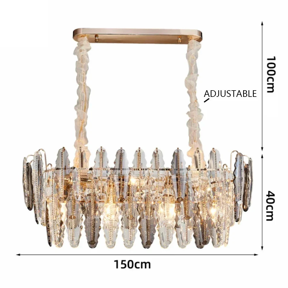 DecorBites™ LED Leaf Chandelier: Modern Living Room Decor Lighting for Duplex Rotating Stairs