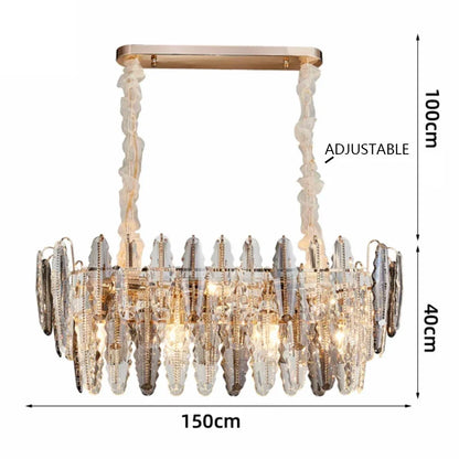 DecorBites™ LED Leaf Chandelier: Modern Living Room Decor Lighting for Duplex Rotating Stairs