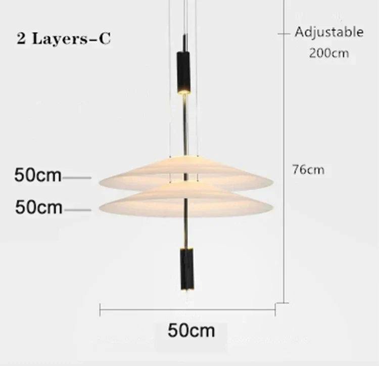 DecorBites™ LED Saucer Pendant Light for Home Decor and Living Room