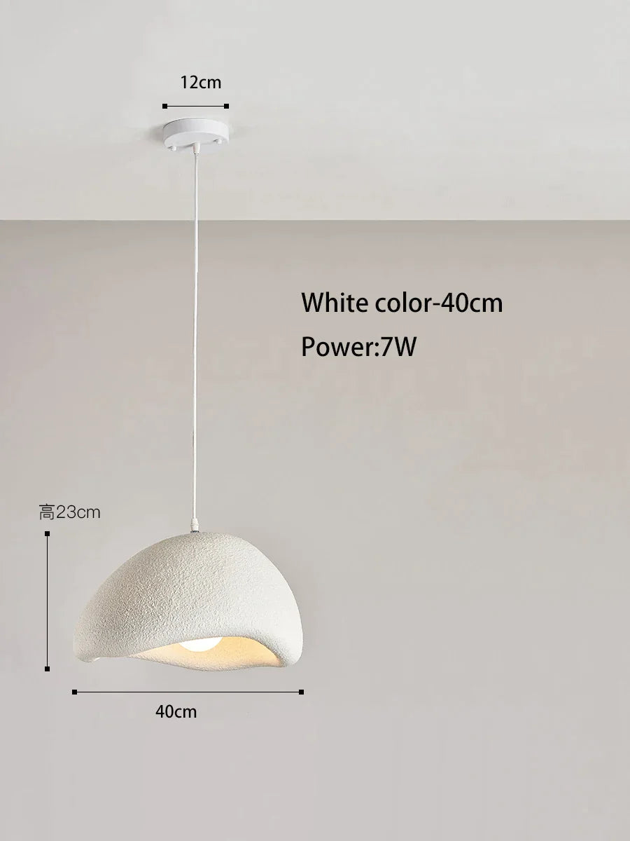 Lámpara colgante LED de cemento DecorBites™ estilo nube color crema - Lámpara colgante moderna