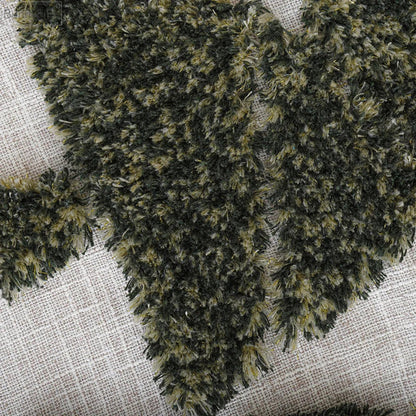 DecorBites™ Christmas Tree Gold Green Red Tufted Pillow Cover 45x45cm Home Decoration