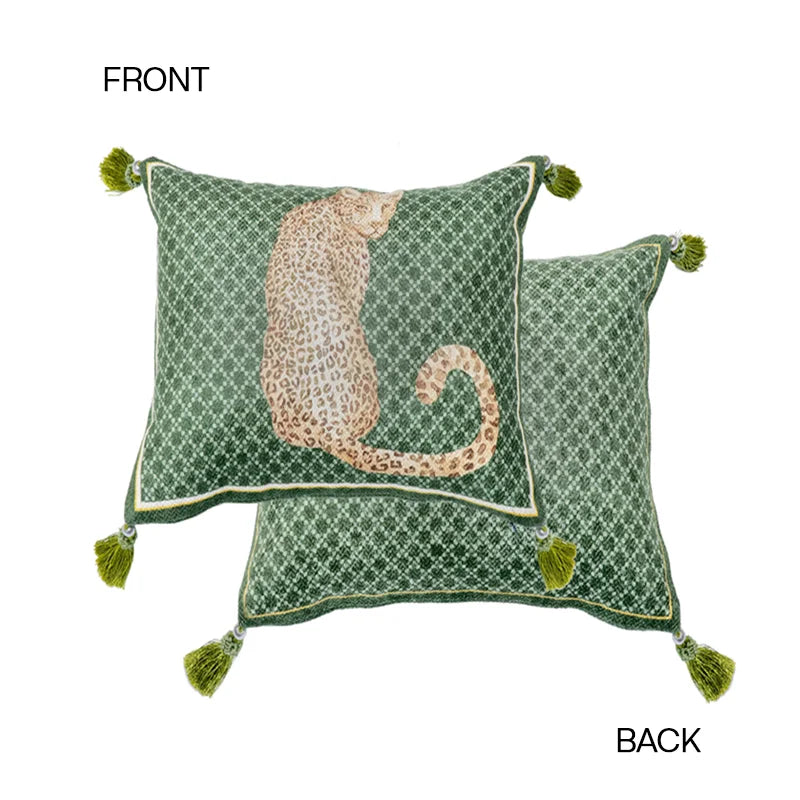 DecorBites™ Leopard Decorative Cushion Cover: Luxury Indoor Outdoor Accent Pillow Case