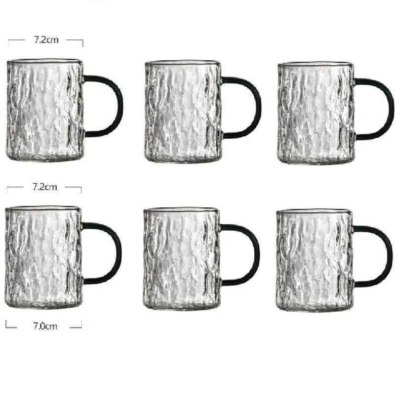 DecorBites™ Japanese Heat-Resistant Glass Handle Water Coffee Milk Juice Wine Cups
