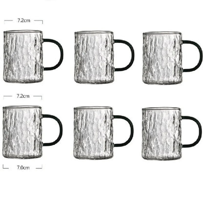 DecorBites™ Japanese Heat-Resistant Glass Handle Water Coffee Milk Juice Wine Cups