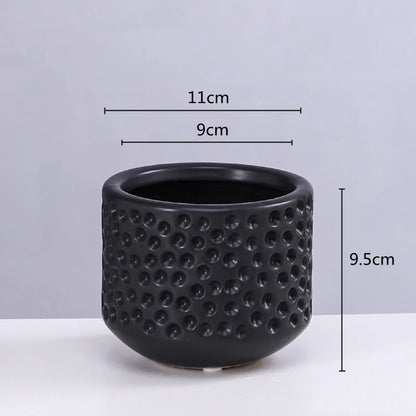 DecorBites™ Gold Ceramic Flower Pot Succulent Vase Terrarium Plant Pots for Home Balcony Decor