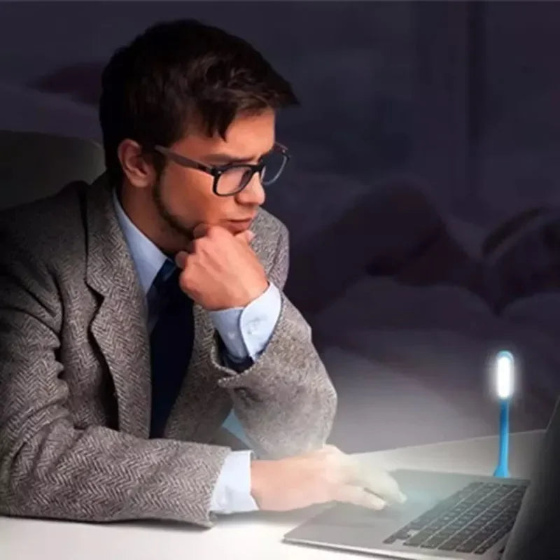 Decorbites™ Luz LED para Libros: Lámpara Portátil USB para Banco de Energía/Computadora, Protege la Vista