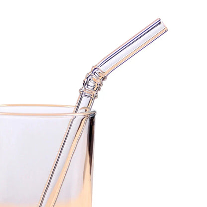 DecorBites™ Glass Straws Set - Eco-Friendly Reusable Colorful Drinking Tubes