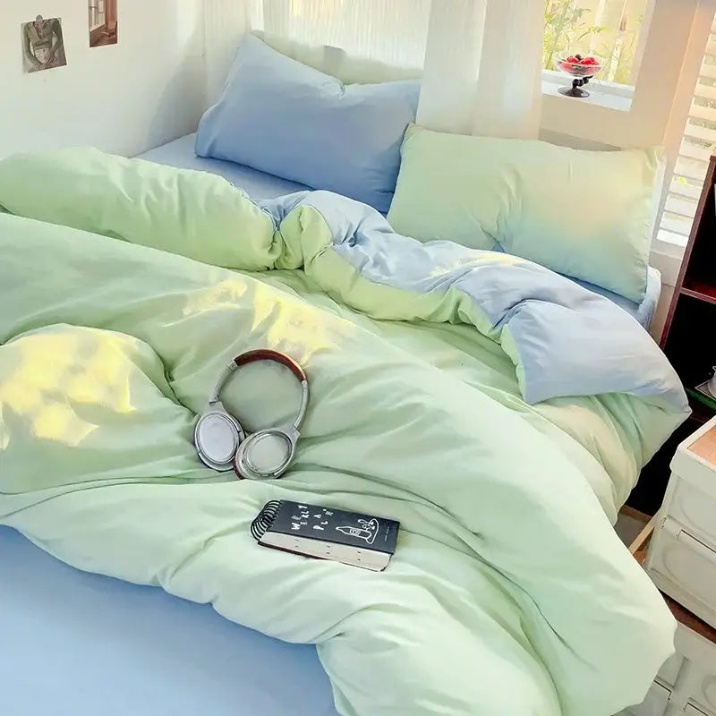 طقم فراش قطني فاخر مكون من 4 قطع