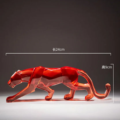 DecorBites™ Leopard Cheetah Resin Animal Sculptures for Home Decor