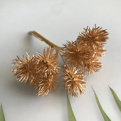 DecorBites™ Gold Hybrid Flower Cherry Stamen Berries Bundle for DIY Decor